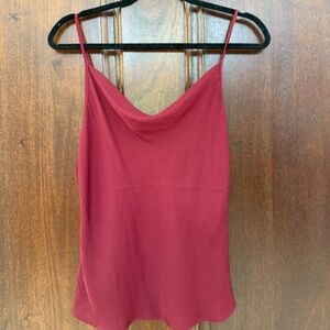 Chic Red Cowl Neck Cami Top – Sleek & Minimalist ✨